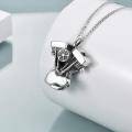 wholesale 925 Sterling Silver Engine Motorbike Urn Keepsake Memorial Ashes Holder Pendant Necklace-0-3