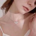wholesale 925 Sterling Silver Moonstone Angel Wings Pendant Necklace for Women-0-4