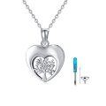 wholesale 925 Sterling Silver Tree of Life Heart Pendant Cremation Urn Necklace for Ashes Memory Keepsake Funnel & Screwdriver Included Water-Resistant  for Her-0-0