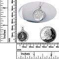 wholesale 925 Sterling Silver Saint Christopher Protect Us Pendant Necklace with Chain and Fill Kit for Women's Memory Keepsake Jewelry-0-2