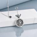 wholesale 925 Sterling Silver Saint Christopher Protect Us Pendant Necklace with Chain and Fill Kit for Women's Memory Keepsake Jewelry-0-3