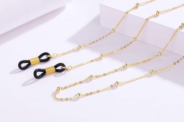 Sterling Silver Gold Plated Eye Glasses Chain -2