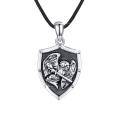 wholesale 925 Sterling Silver Celtic Knot Saint Michael Warrior Pendant with Shield and Sword - Religious Jewelry for Men Women Protection Charm Necklace Gift-0-0