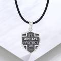 wholesale 925 Sterling Silver Celtic Knot Saint Michael Warrior Pendant with Shield and Sword - Religious Jewelry for Men Women Protection Charm Necklace Gift-0-1