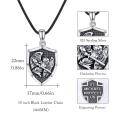 wholesale 925 Sterling Silver Celtic Knot Saint Michael Warrior Pendant with Shield and Sword - Religious Jewelry for Men Women Protection Charm Necklace Gift-0-3