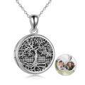 wholesale 925 Sterling Silver Tree of Life Photo Locket Pendant Necklace for Women-0-0
