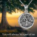 wholesale 925 Sterling Silver Tree of Life Photo Locket Pendant Necklace for Women-0-4