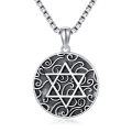 wholesale 925 Sterling Silver Star of David Pendant Necklace for Men Boys -0-0