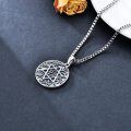 wholesale 925 Sterling Silver Star of David Pendant Necklace for Men Boys -0-2