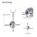 wholesale 925 Sterling Silver Metal Baseball Glove & Bat Cross Pendant Necklace for Men Sports Lover Gift-0-1