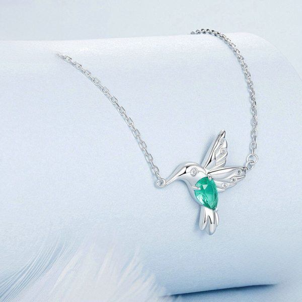 Sterling Silve Hummingbird Pendant Necklace-1