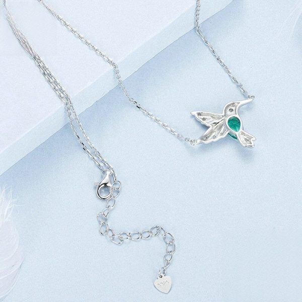 Sterling Silve Hummingbird Pendant Necklace-2