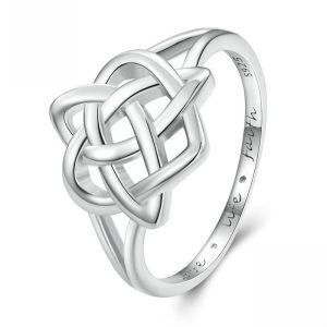 Sterling Silve Celtic Love Knot Wedding Rings-0