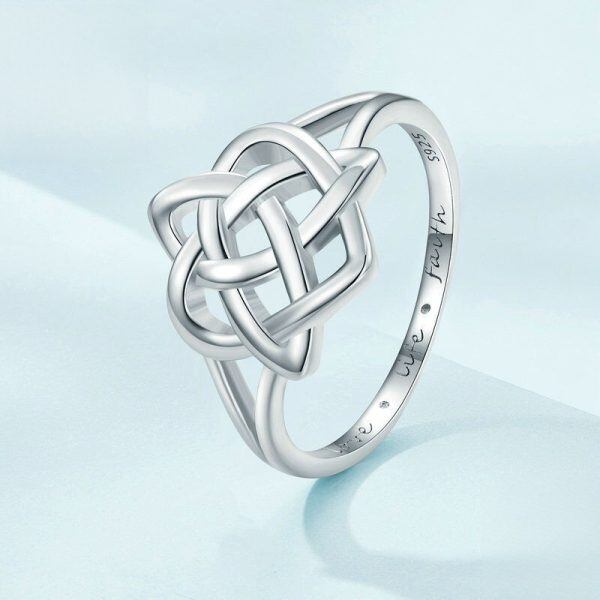 Sterling Silve Celtic Love Knot Wedding Rings-1