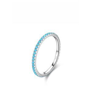 Sterling Silver Turquoise Stacking Rings-1