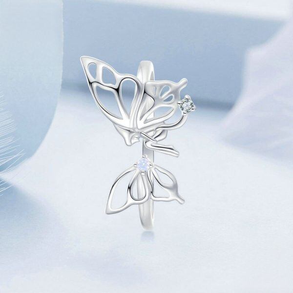 Sterling Silve Opal Butterfly Adjustable Rings-1