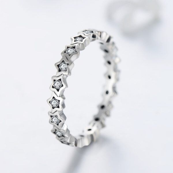 Sterling Silver Star Stacking Rings-4