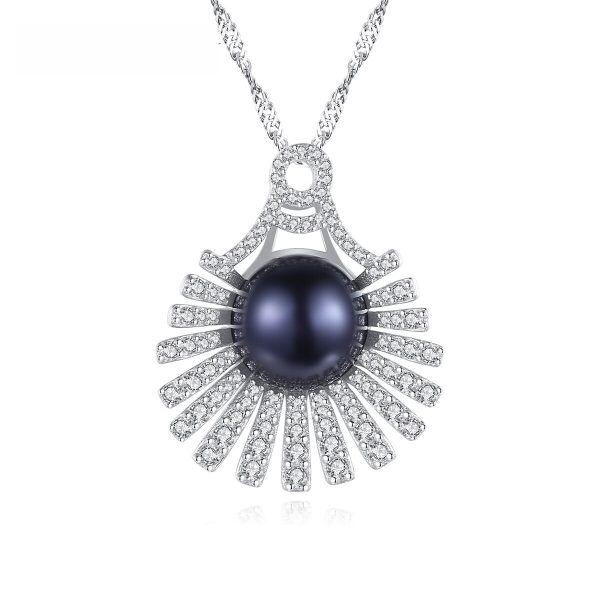 Sterling Silver Freshwater Pearl Pendant Necklace-0