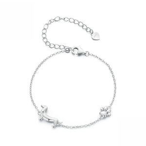 Sterling Silver Dog Chain Bracelets-0