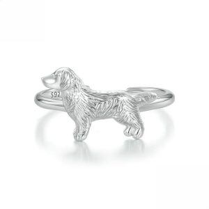 Sterling Silver Dog Adjustable Rings-0