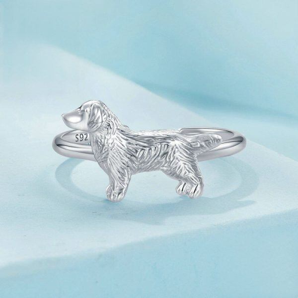 Sterling Silver Dog Adjustable Rings-2