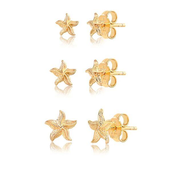 Sterling Silver Starfish Stud Earrings-4