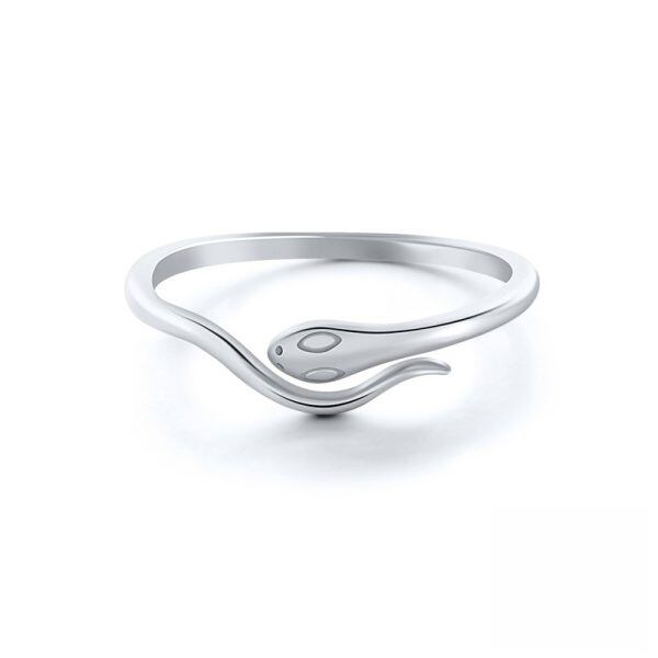 Sterling Silver Snake Adjustable Rings-1