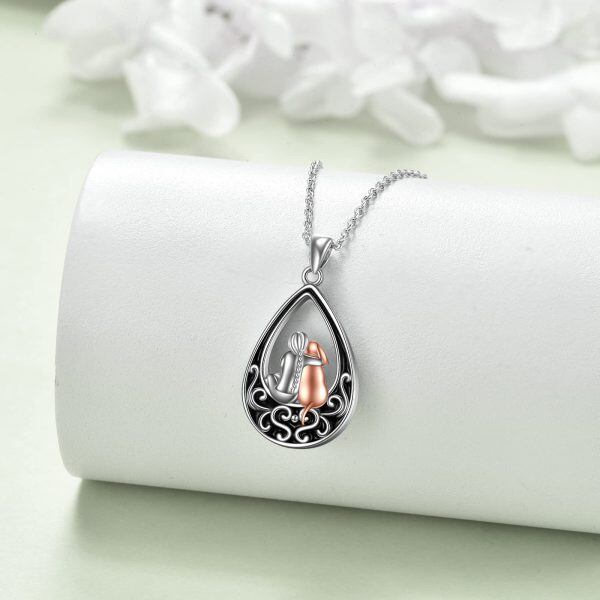 Sterling Silver Girl And Dog Urn Necklace-2