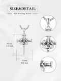 wholesale 925 Sterling Silver Celtic Knot Nail Cross Pendant Necklace  for Men Dad Father's Day Gift-0-1