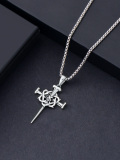 wholesale 925 Sterling Silver Celtic Knot Nail Cross Pendant Necklace  for Men Dad Father's Day Gift-0-3