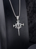 wholesale 925 Sterling Silver Celtic Knot Nail Cross Pendant Necklace  for Men Dad Father's Day Gift-0-5