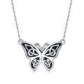 wholesale 925 Sterling Silver Celtic Knot Butterfly Pendant Necklace for Women Girls-0-0
