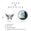 wholesale 925 Sterling Silver Celtic Knot Butterfly Pendant Necklace for Women Girls-0-1