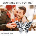 wholesale 925 Sterling Silver Celtic Knot Butterfly Pendant Necklace for Women Girls-0-2