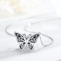 wholesale 925 Sterling Silver Celtic Knot Butterfly Pendant Necklace for Women Girls-0-4