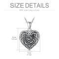 wholesale 925 Sterling Silver Gold-Plated Heart-Shaped Pendant with Floral Design and Picture Frame - Customizable Photo Jewelry for Women-0-1