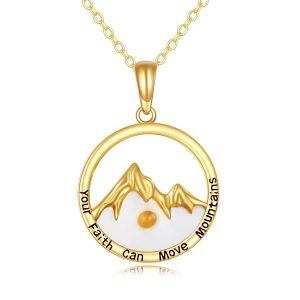 14K Gold Mustard Seed Pendant Necklaces-0