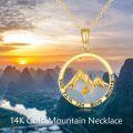 wholesale 14K Gold Mountain Faith Necklace with Mustard Seed Pendant-0-2