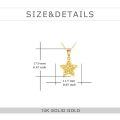 wholesale 14K Gold  Hollow Out Five-Pointed Star Pendant Necklace s for Women Valentines Mothers Day-0-1