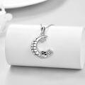 wholesale Silver Metal Cow on the Moon Pendant Necklaces for Women Gifts 925 Sterling Silver Chain Jewelry Lover's Day Present-0-5