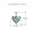 wholesale 925 Sterling Silver Heart-Shaped Abalone Shell Triforce Pendant Necklace for Zelda FansAnime Cosplay Jewelry-0-1