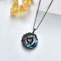 wholesale 925 Sterling Silver Black Crystal Heart & Stars Moon Pendant Necklace Gifts for Women/Mom-0-4