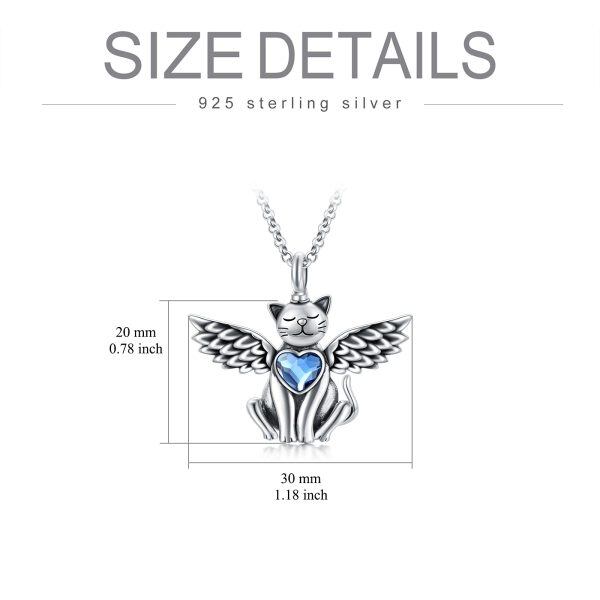 Sterling Silver Cat Urn Necklace-1