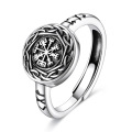wholesale 925 Sterling Silver Viking Compass Adjustable Ring for Women and Men-0-0