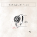 wholesale 925 Sterling Silver Viking Compass Adjustable Ring for Women and Men-0-1