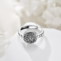 wholesale 925 Sterling Silver Viking Compass Adjustable Ring for Women and Men-0-4