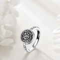 wholesale 925 Sterling Silver Viking Compass Adjustable Ring for Women and Men-0-5