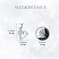 wholesale 925 Sterling Silver Heart & Treble Clef Musical Note Pendant Necklace s for Women Girls-0-1