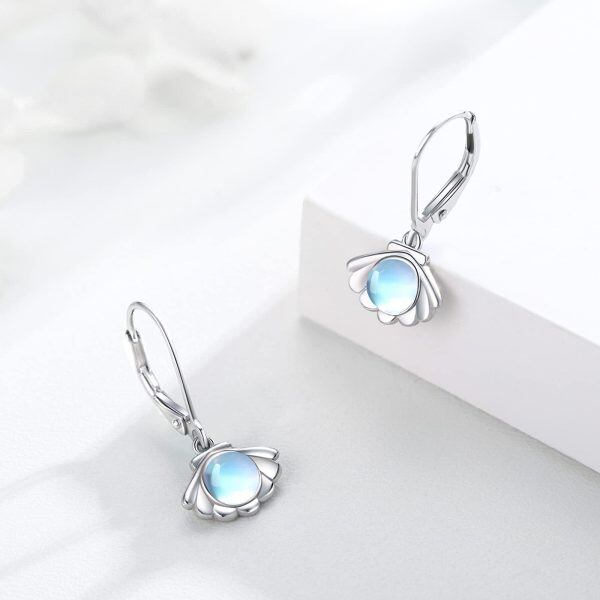 Sterling Silver Ocean Sea Shell Dangle and Drop Earrings-15