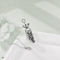 wholesale 925 Sterling Silver Tree of Life Cremation Jewelry Keepsake Pendant Urn Necklace for Ashes with Black Enamel and Chain-0-4